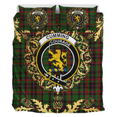 Cumming Hunting Tartan Crest Bedding Set - Golden Thistle Style